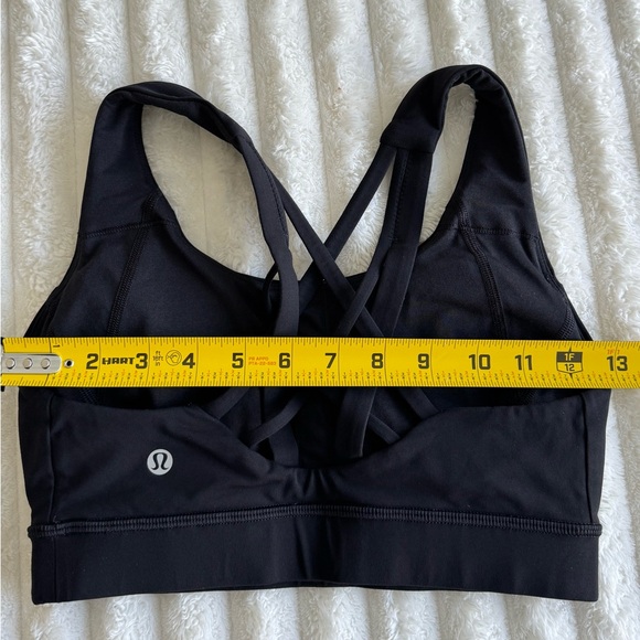 lululemon Black Strappy Sports Bra luxtreme perfection condition activewear gym - Picture 8 of 10